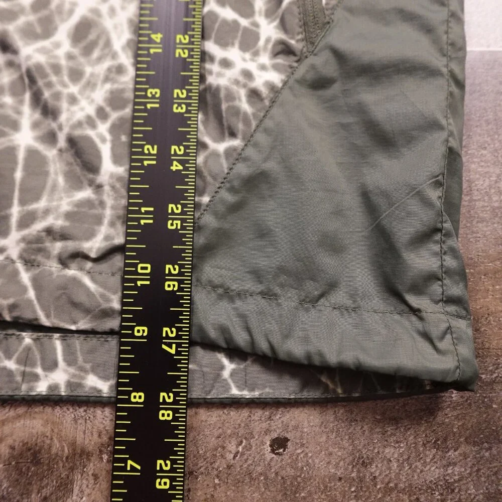 The North Face WindWall Full-Zip Hooded Jacket Men’s Medium Green‎ Gray Abstract